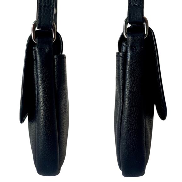 Longchamp Le Foulonné Vintage Y2K Black Leather Convertible Crossbody Bag - Picture 7 of 11